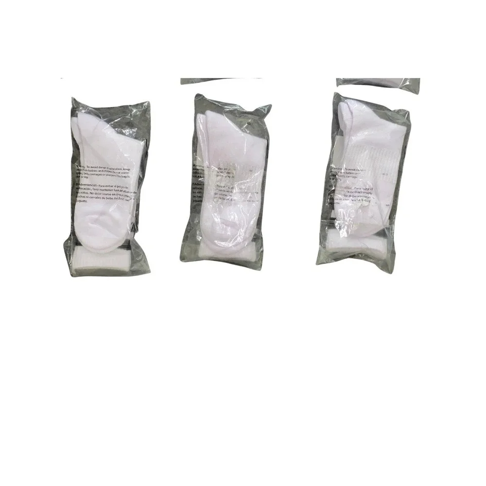 Lot of 9 Weissman Dance Socks White Black Stripes NIP Costume Accessory
